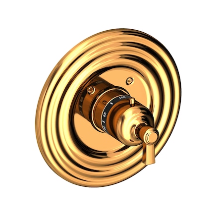 Newport Brass 3/4" Round Thermostatic Trim Plate With Handle in Polished Gold (Pvd) 3-914TR-24